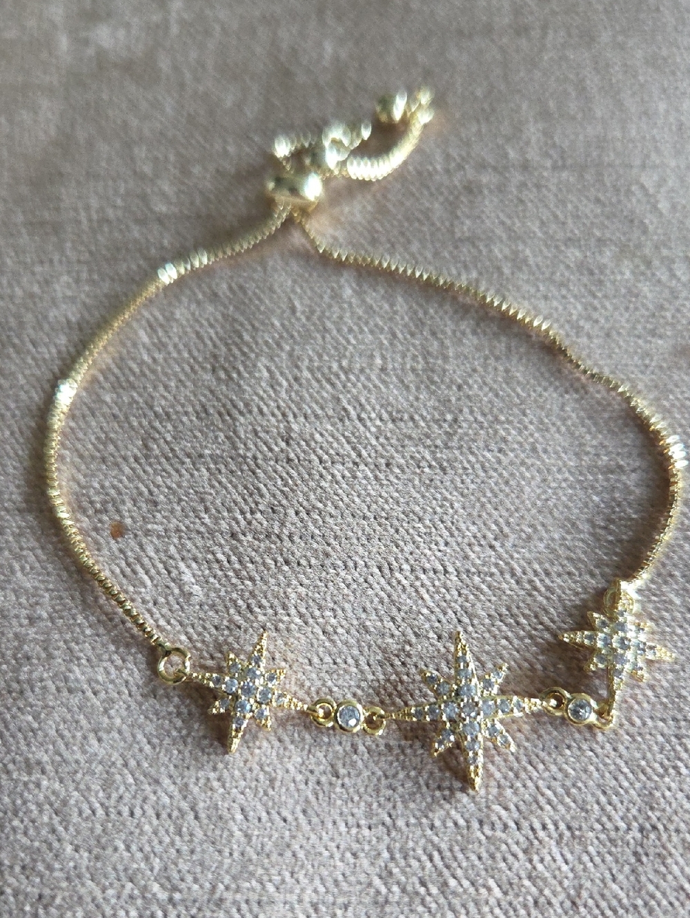 Gold Starburst Crystal Bracelet - Women's Jewelry